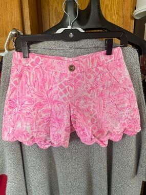 Lilly Pulitzer Buttercup Palm Beach Shorts Pink Blossom 00